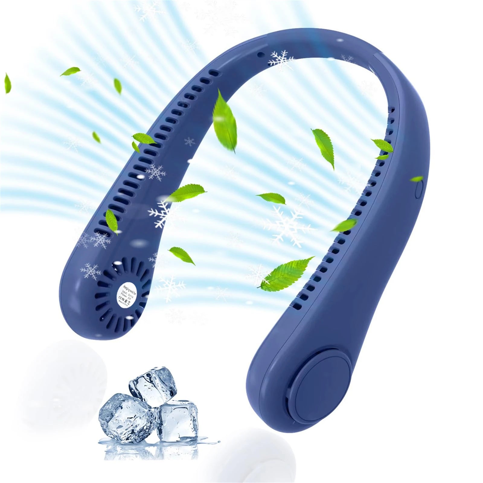 Portable Neck Fan, Hands-Free Bladeless, 3 Speeds, Operated Wearable Personal Fan, Twistable, Rechargeable, Gift for Women Men